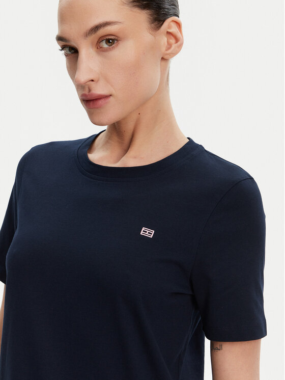 Tommy Hilfiger Tommy Hilfiger Tricou WW0WW45522 Bleumarin Regular Fit