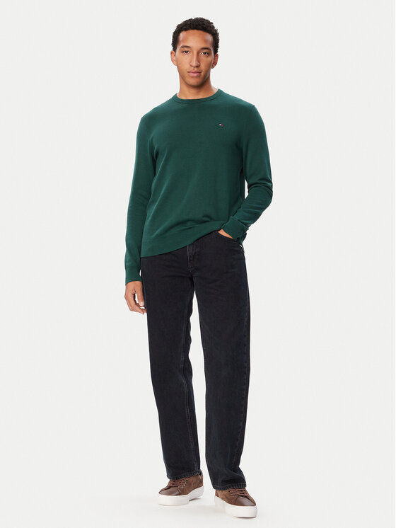 Tommy Hilfiger Tommy Hilfiger Pullover Essential Ssnl MW0MW39999 Grün Regular Fit