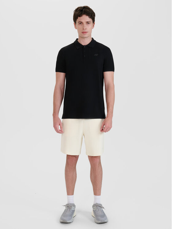 4F 4F Polo NOS Czarny Regular Fit
