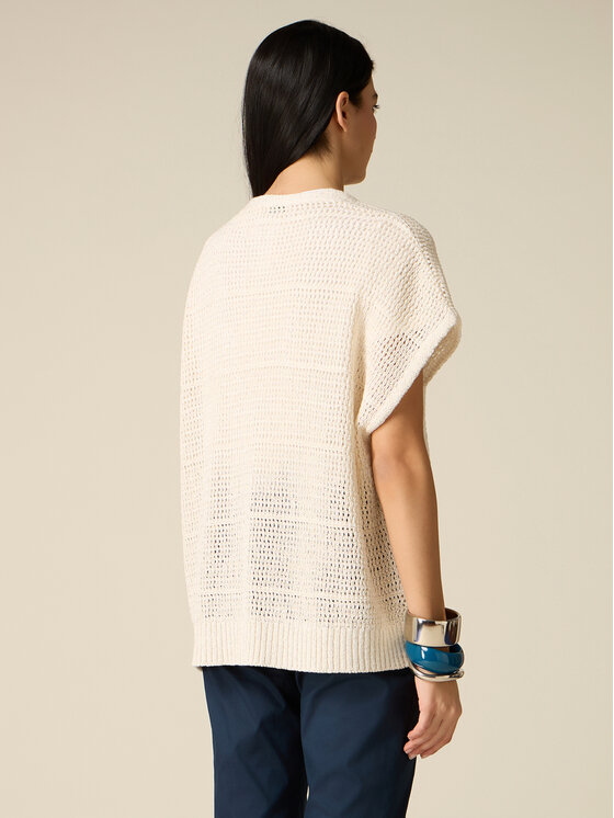 Oltre Oltre Maglione M285E002314N002 Bianco Regular Fit