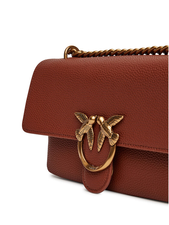 PINKO PINKO Handtasche Love One Soft Mini AI 24-25 PLTT 104528 A29Q L84Q Braun
