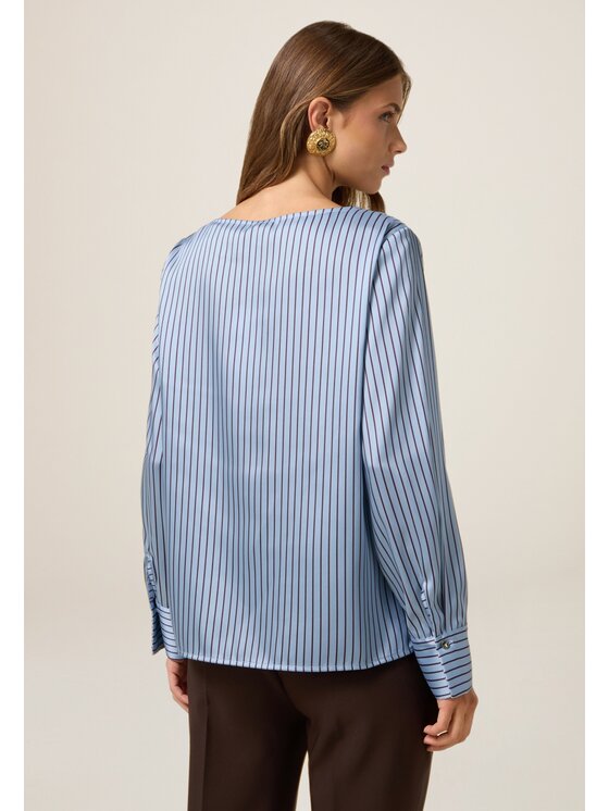 Oltre Oltre Blusa 2070R003163N0R4 Turchese Regular Fit