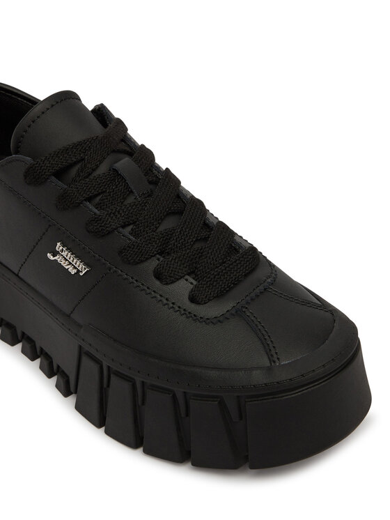 Tommy Jeans Tommy Jeans Сникърси Tjw Platform Sneaker Leather Lc EN0EN03165 Черен