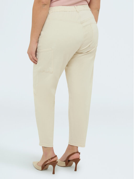 Fiorella Rubino Fiorella Rubino Spodnie materiałowe P711T005164N002 Kremowy Regular Fit