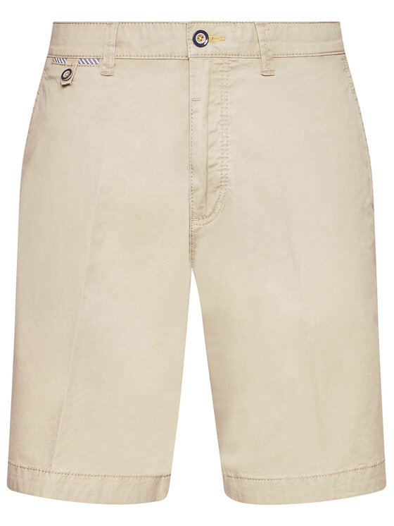 Bugatti Bugatti Pantaloncini di tessuto 4979 76441 Beige Regular Fit