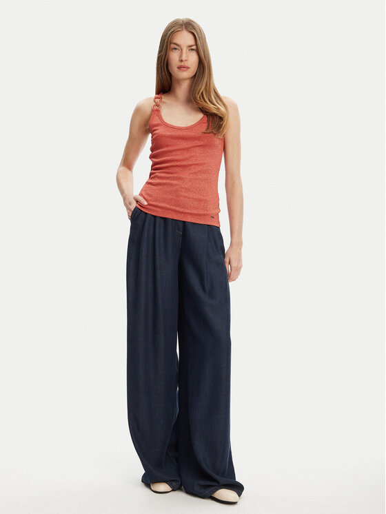 Morgan Morgan Top 251-DIDONI Różowy Slim Fit