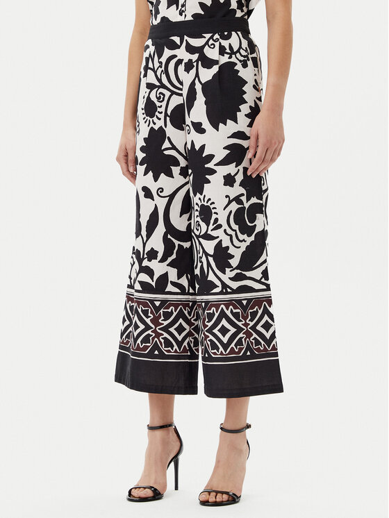 Gaudi Gaudi Kalhoty culottes 511FD25011 Černá Relaxed Fit
