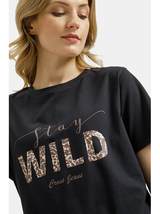 Cross Jeans Cross Jeans T-Shirt 56261-020 Czarny