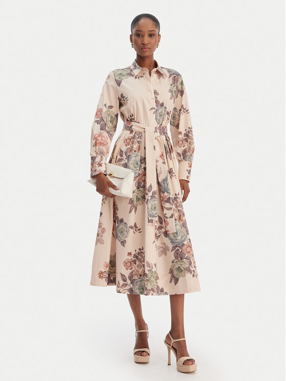 Marella Marella Hemdkleid Formica 2613221161 Beige Regular Fit