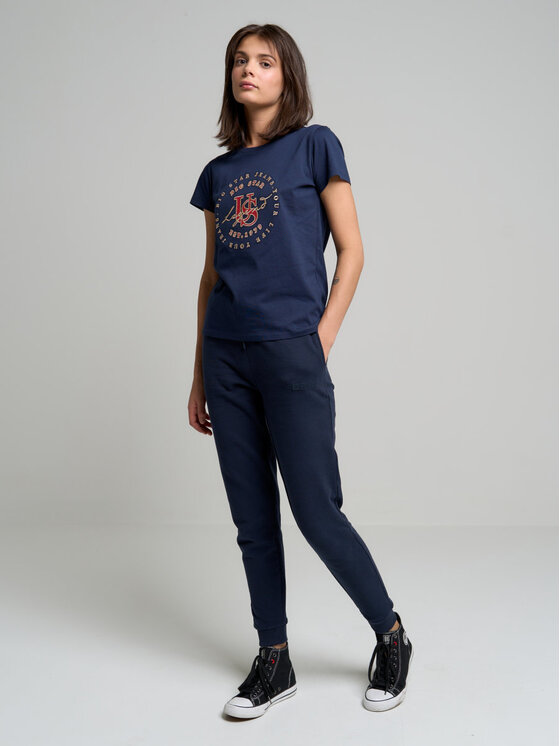 BIG STAR BIG STAR Spodnie dresowe kathy_403 Granatowy Basic Fit