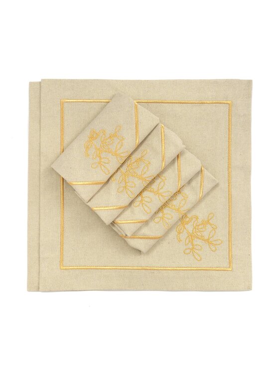 Roseberry Home Roseberry Home Serwetki Mistletoe Goldenline Złoty