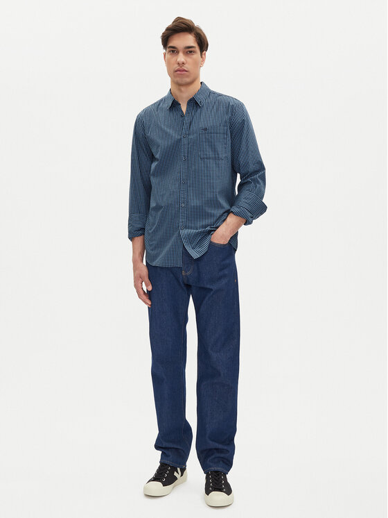 Mustang Mustang Camicia Chester 1016241 Blu Regular Fit