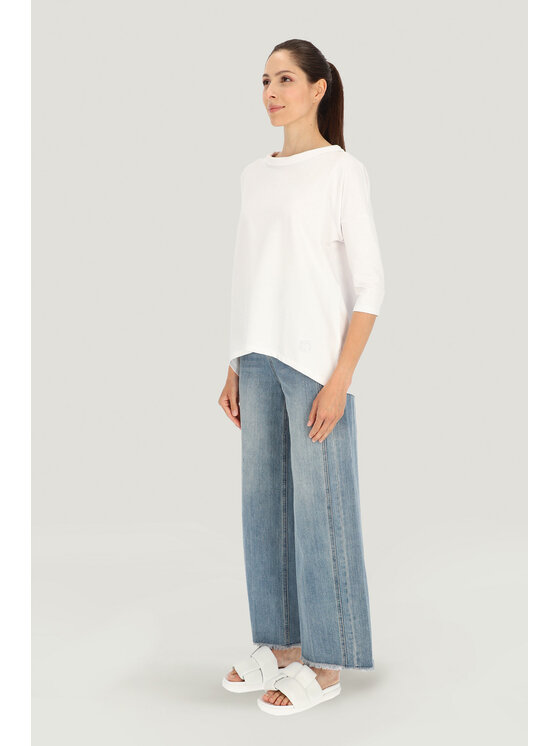 Deni Cler Milano Deni Cler Milano Bluza T-DC-W303-E2-10-10-1 Biały Oversize