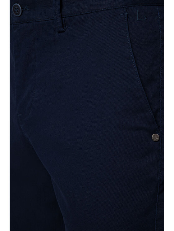 Lancerto Lancerto Spodnie materiałowe Monaco SP082123000002 Granatowy Slim Fit