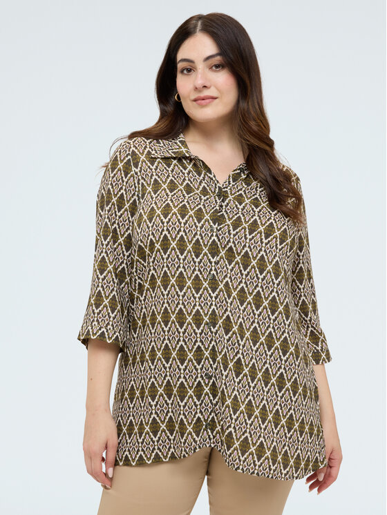 Fiorella Rubino Fiorella Rubino Koszula 5037T001571N0S9 Zielony Regular Fit