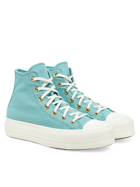 Converse Converse Trampki Chuck Taylor All Star Lift Platform Gold A11495C Turkusowy