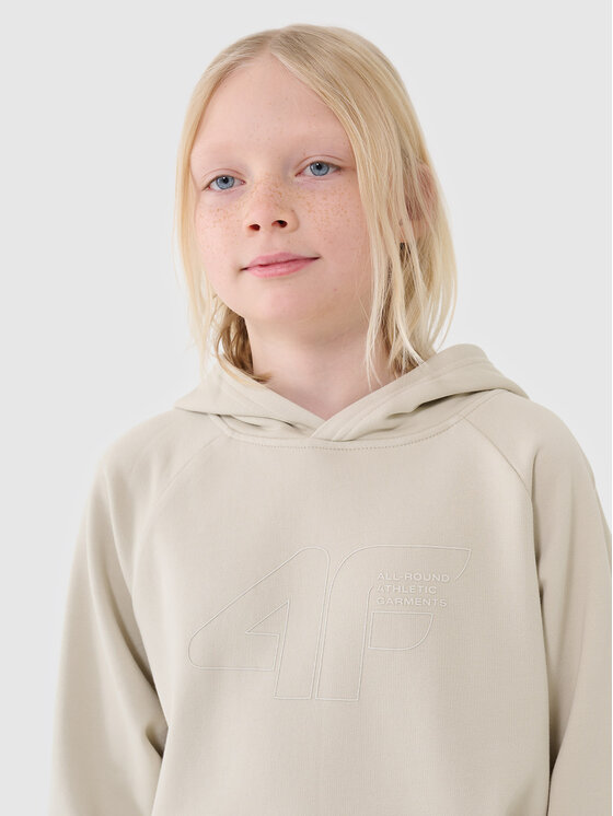 4F 4F Bluza BASIC+ Kremowy Oversize