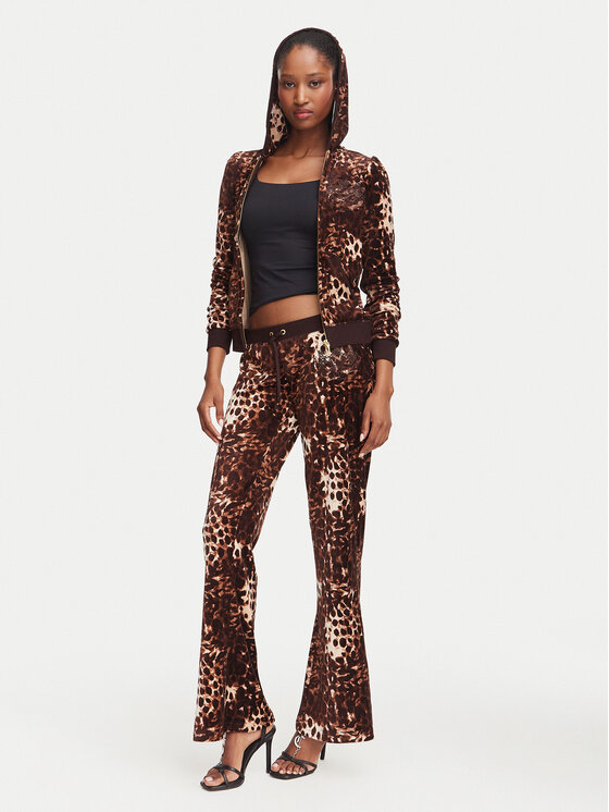 Juicy Couture Juicy Couture Teplákové kalhoty Caisa JCWBJ226339 Hnědá Flare Fit