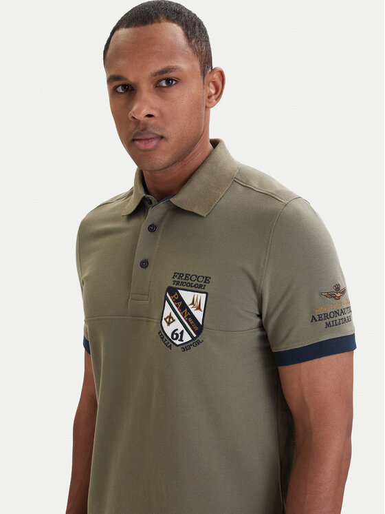 Aeronautica Militare Aeronautica Militare Polo särk 261PO1915UP00191 Roheline Regular Fit