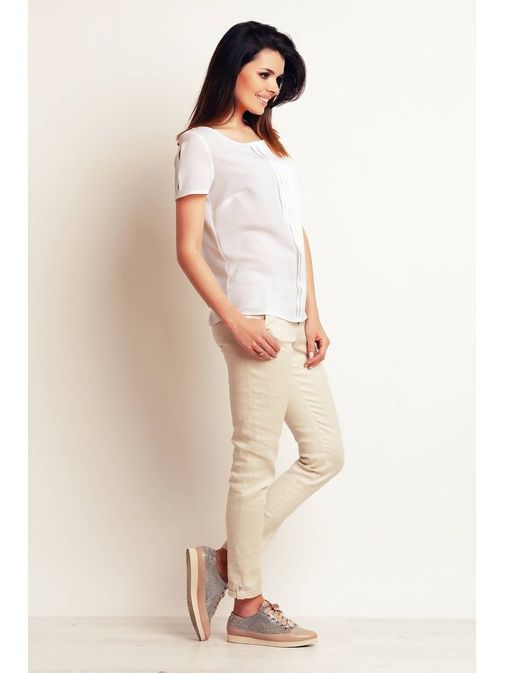 Infinite You Infinite You Bluzka M098 Écru Basic Fit