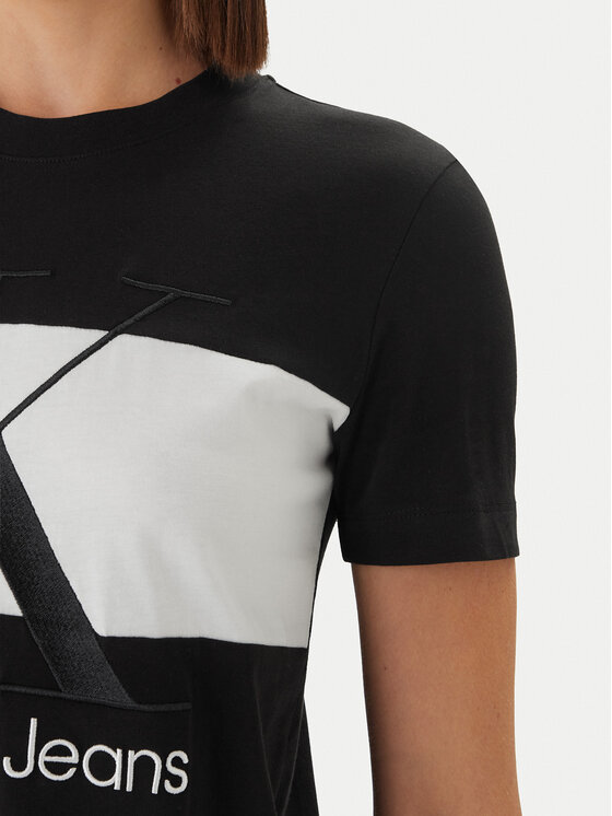 Calvin Klein Calvin Klein Každodenné šaty Blocking LV047F288G Čierna Regular Fit