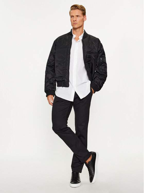 Just Cavalli Just Cavalli Bomber striukė 75OASD05 Juoda Regular Fit