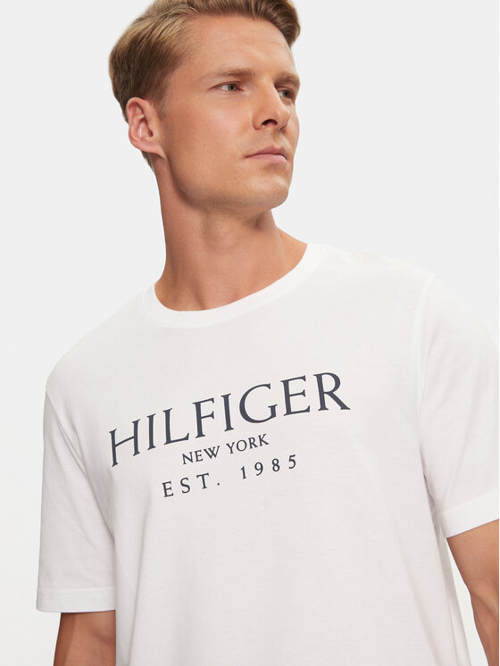 Tommy Hilfiger Tommy Hilfiger Тишърт MW0MW36499 Бял Regular Fit