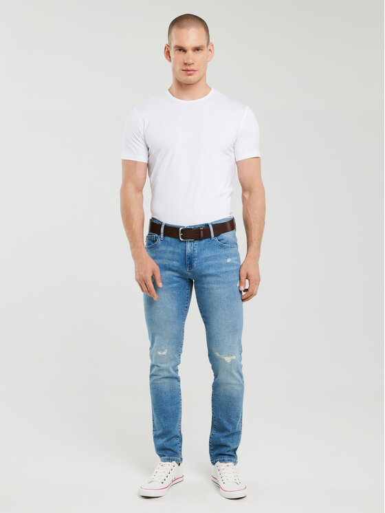BIG STAR BIG STAR T-Shirt SUPICLASSIC Biały Slim Fit