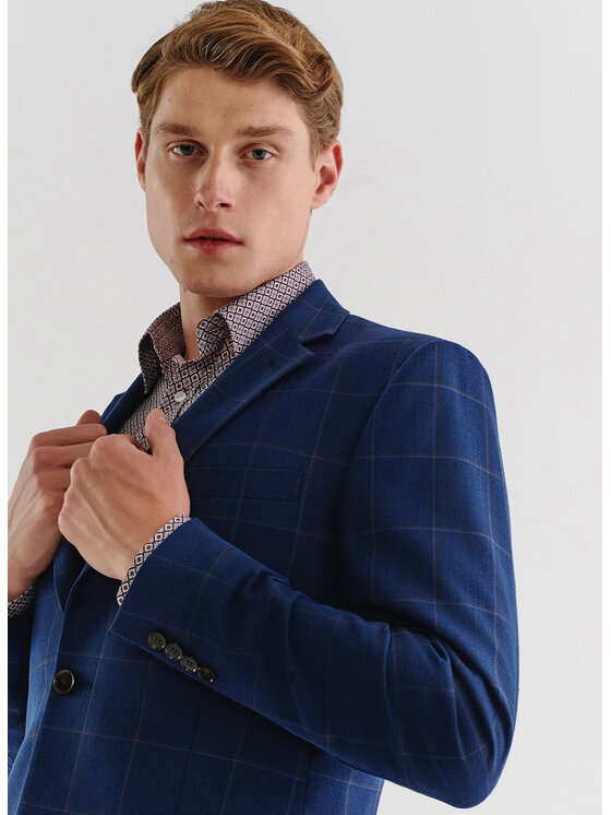 Pako Lorente Pako Lorente Marynarka P23WP-3X-003 Granatowy Slim Fit