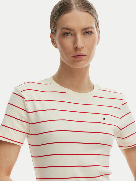 Tommy Hilfiger Tommy Hilfiger Póló New Cody WW0WW40587 Fehér Slim Fit