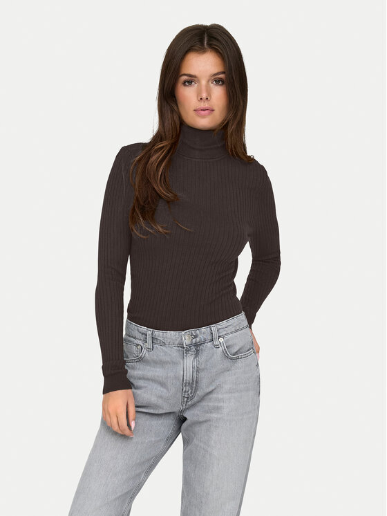 ONLY ONLY Bluză cu gât Karol 15165075 Maro Slim Fit