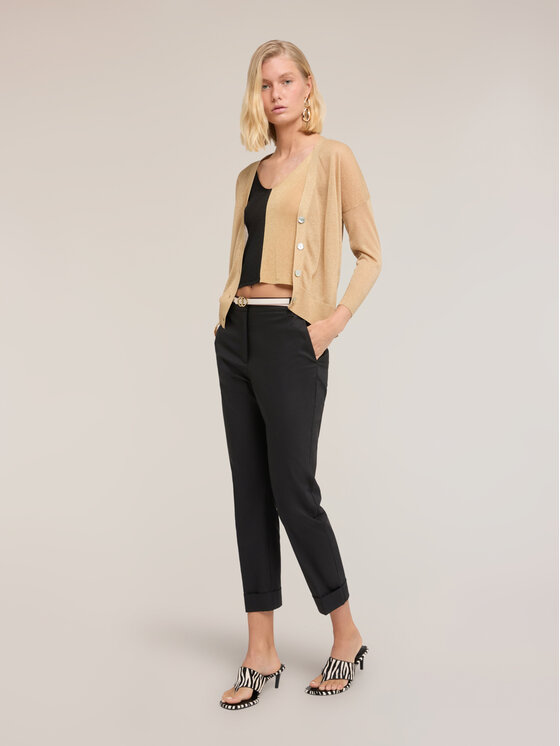 Motivi Motivi Sweter M223W003934N008 Złoty Over Fit