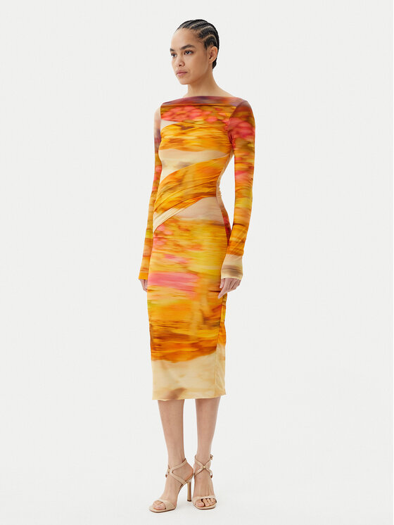 PINKO PINKO Sukienka koktajlowa Beggin Abito 104838 A2G1 Kolorowy Slim Fit