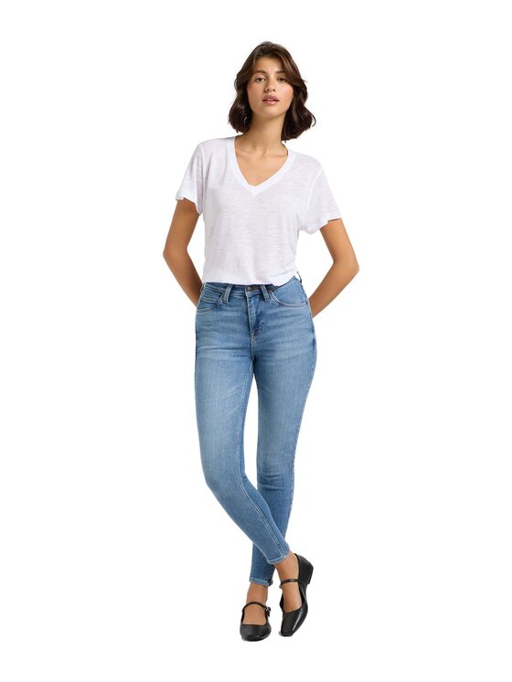 Lee Lee Jeansy 112363794 Niebieski Skinny Fit