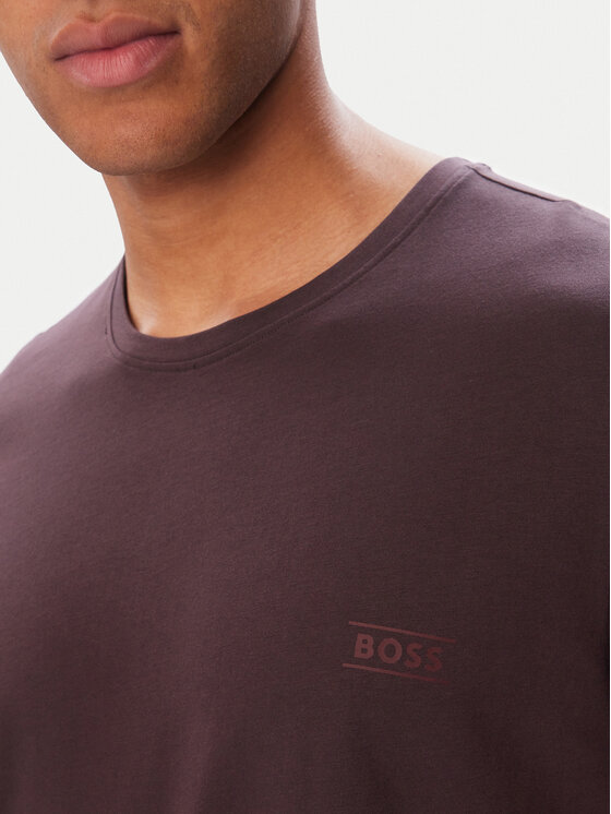 BOSS BOSS T-Shirt 50565324 Brązowy ciemny Regular Fit