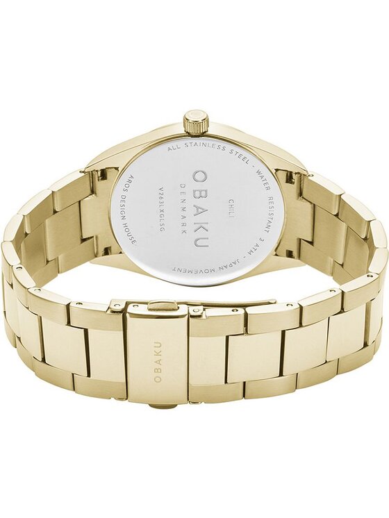 Obaku Obaku Zegarek V263LXGLSG Złoty