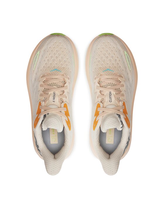 Hoka Hoka Παπούτσια για Τρέξιμο Clifton 9 1127896 Μπεζ