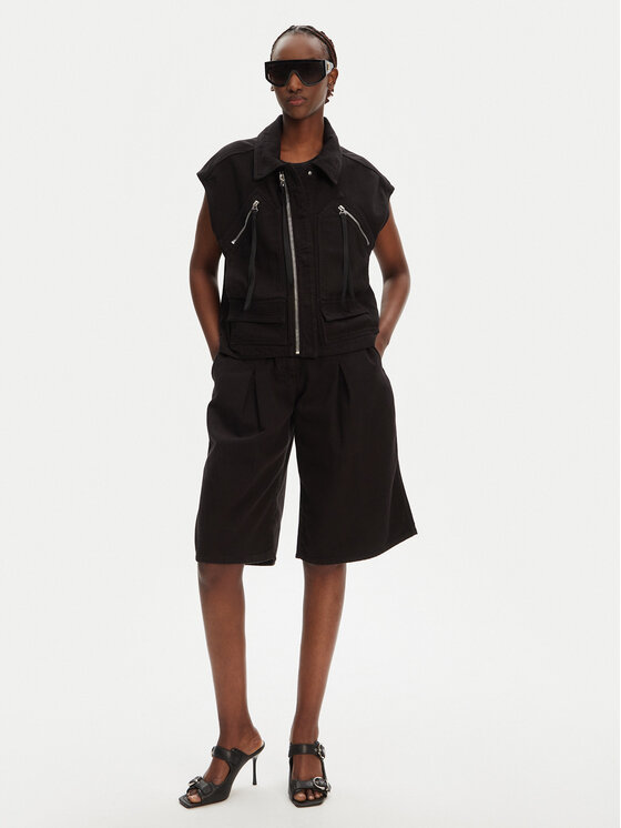 PINKO PINKO Bermuda nadrág Pascal 105245 A2M8 Fekete Relaxed Fit