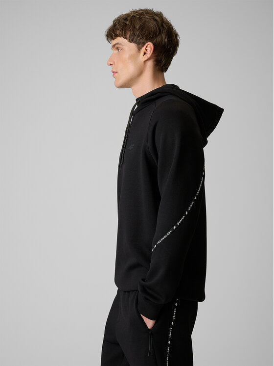 4F 4F Bluza SPORTS CLUB Czarny Regular Fit