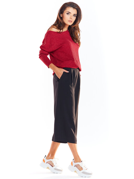Awama Awama Sveter A333 Bordová Basic Fit