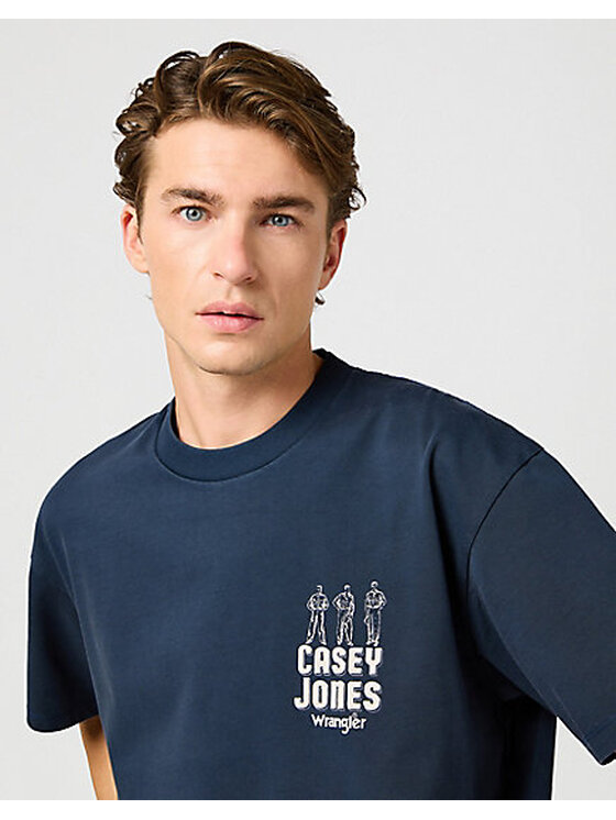 Wrangler Wrangler T-shirt CJ GRAPHIC TEE Blu Regular Fit
