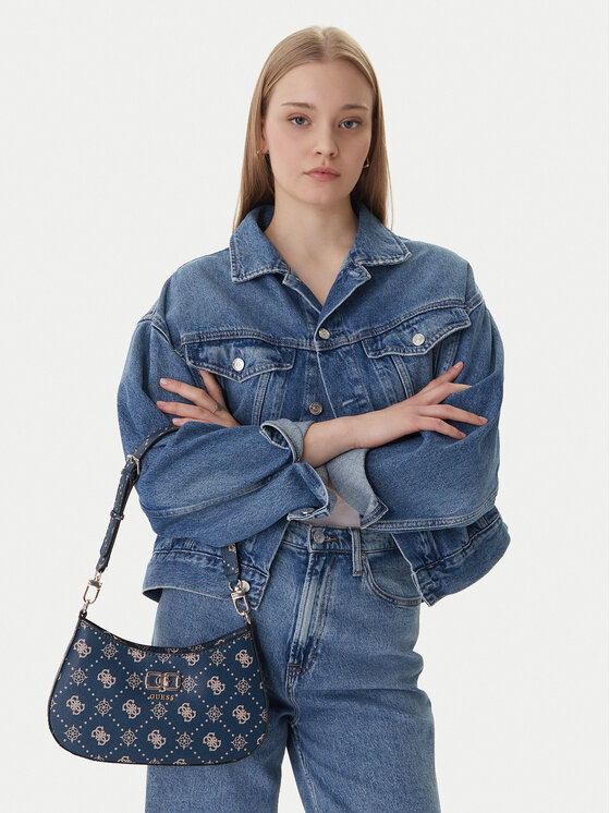Guess Guess Geantă Emelie Logo HWGP99 28180 Bleumarin