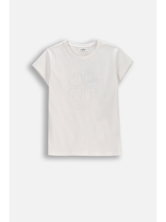Coccodrillo Coccodrillo T-Shirt WC6143201TUG-003 Kremowy Regular Fit