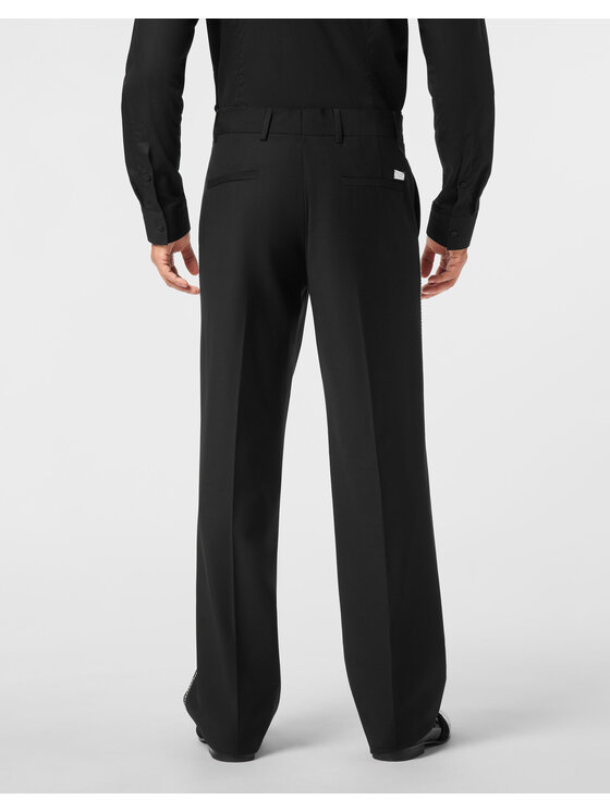 PHILIPP PLEIN PHILIPP PLEIN Spodnie materiałowe 26133 Czarny Wide Fit