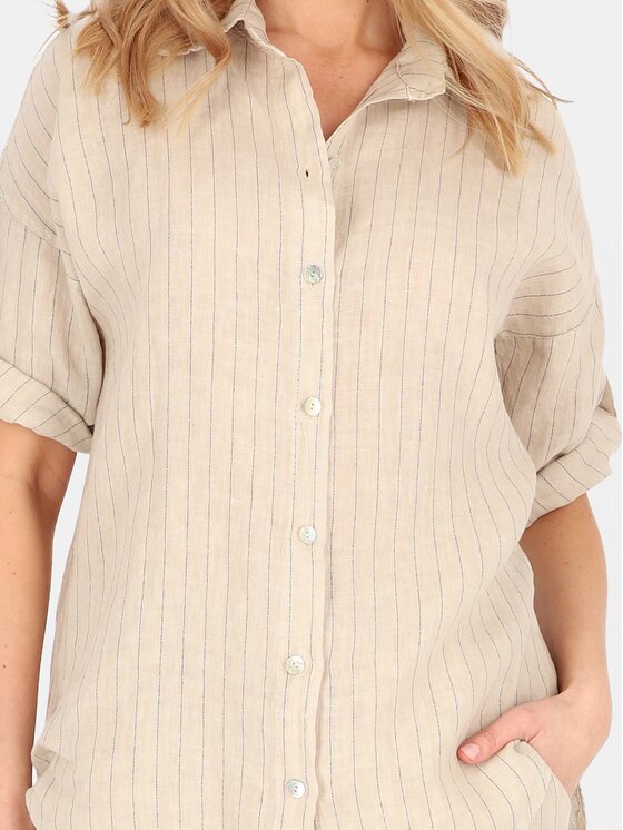 Perso Perso Bluzka CHLE255445F Beżowy Regular Fit
