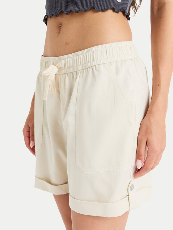 Roxy Roxy Pantalon scurți din material Sweetest Day ERJNS03588 Écru Regular Fit