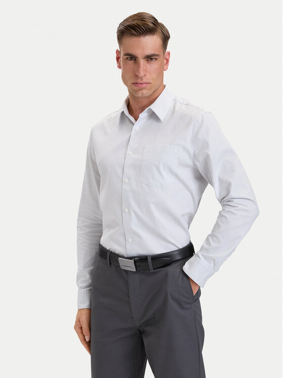 Calvin Klein Calvin Klein Πουκάμισο Eoe Oxford LV04LH111G Λευκό Regular Fit