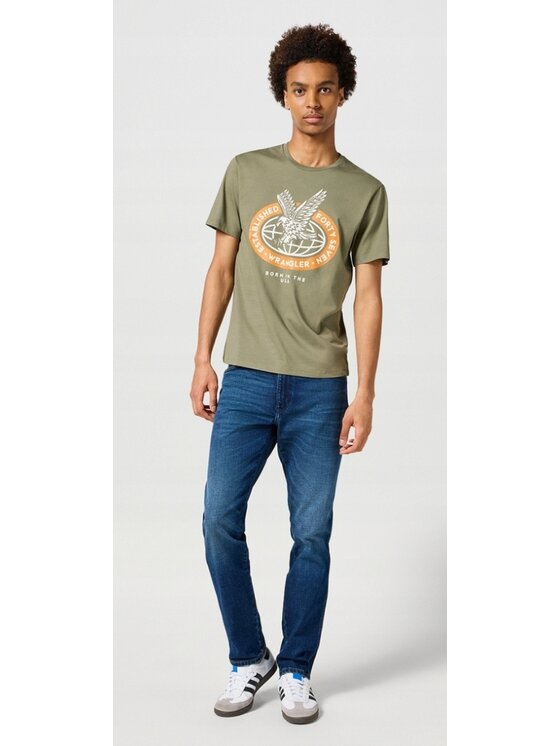 Wrangler Wrangler Jeansy River Niebieski Tapered Fit