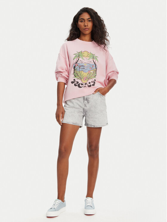 Roxy Roxy Majica dugih rukava ERJFT04997 Ružičasta Relaxed Fit