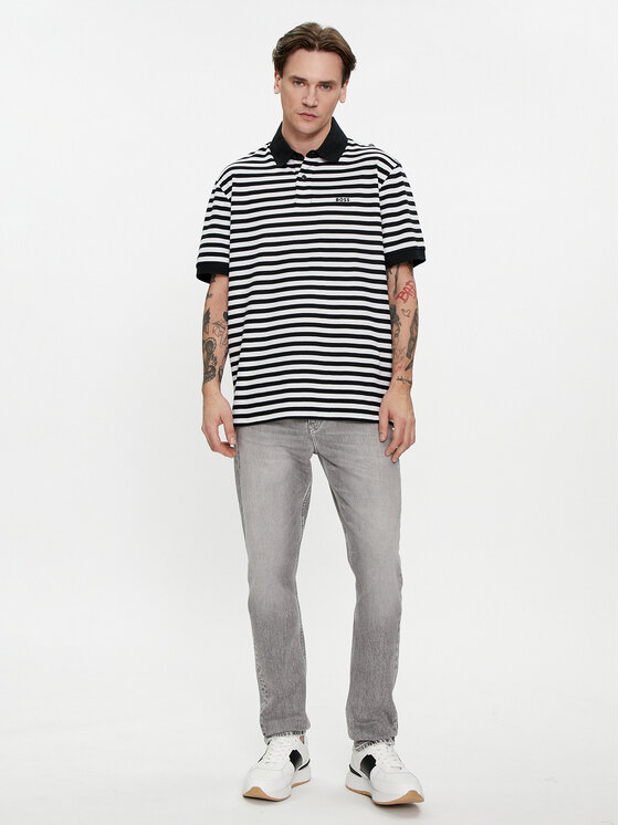 BOSS Boss Polo Palesstripe 50513604 Crna Regular Fit